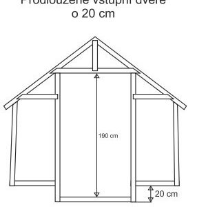 Predĺženie dverí skleníka o 20 cm